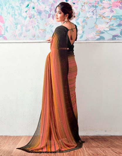 Multicoloured  Georgette Printed Saree