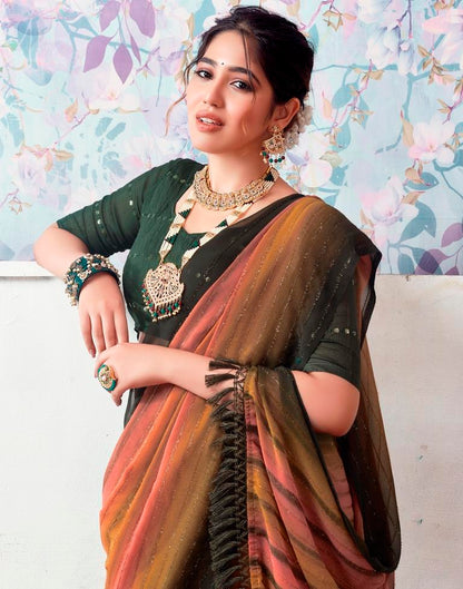 Multicoloured  Georgette Printed Saree