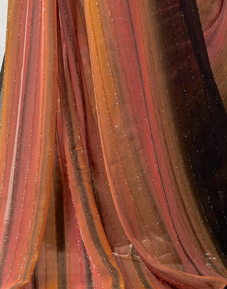 Multicoloured  Georgette Printed Saree