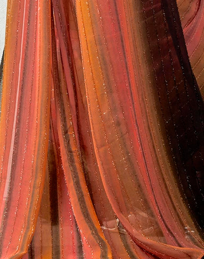 Multicoloured  Georgette Printed Saree