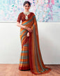 Multicoloured  Georgette Printed Saree