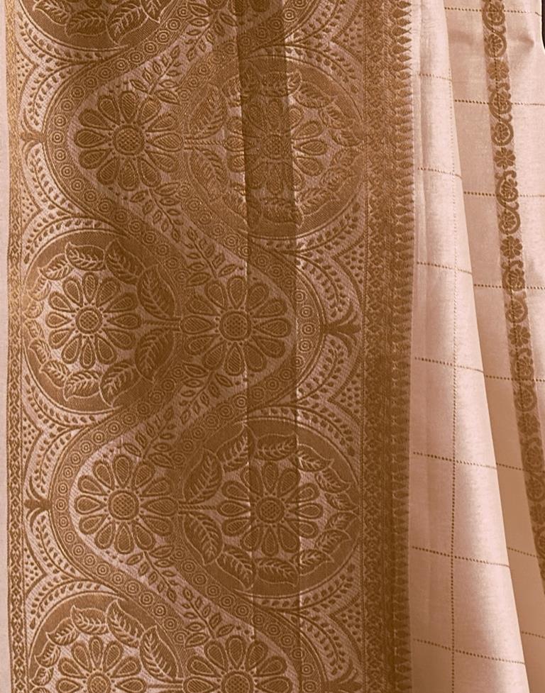 Mauve Silk Plain Saree