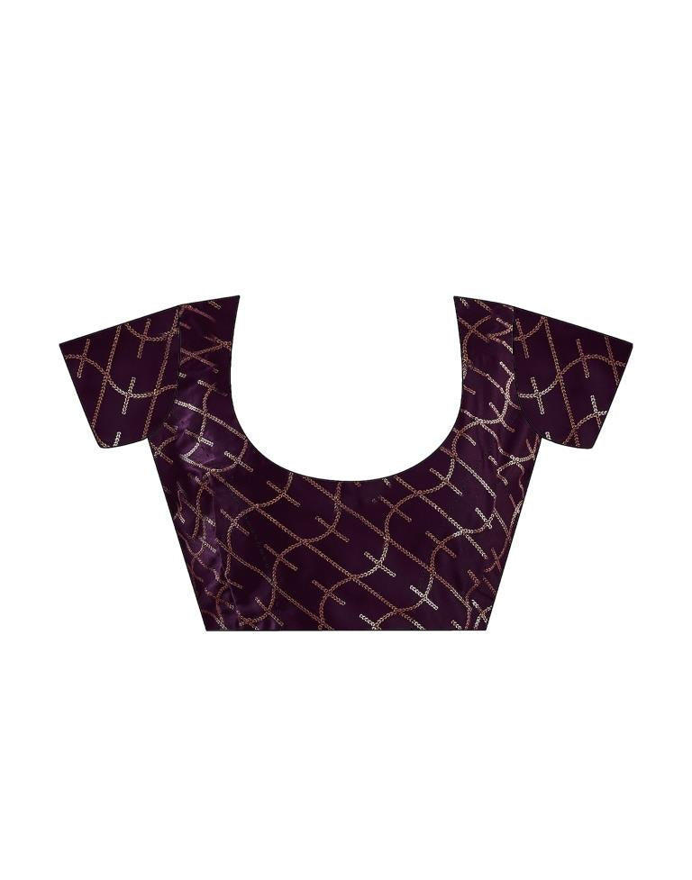 Mauve Silk Plain Saree