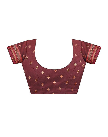 Maroon Georgette Printed Saree