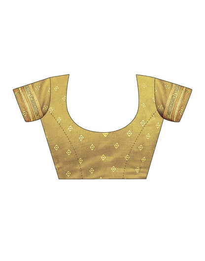 Dark Mustard Yellow Georgette Printed Saree