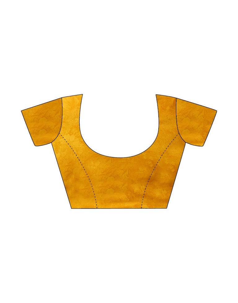 Yellow Georgette Printed Saree