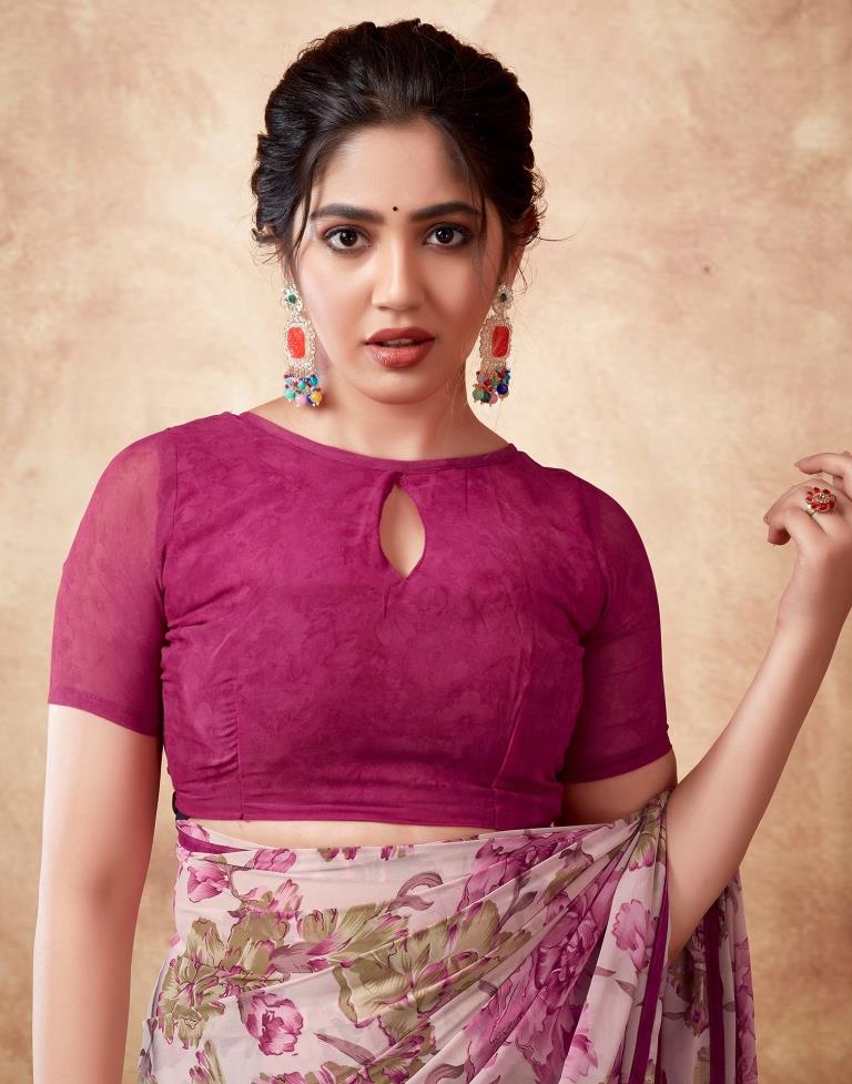 Multi Georgette Printed Saree