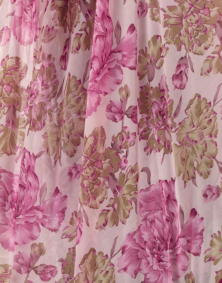 Multi Georgette Printed Saree