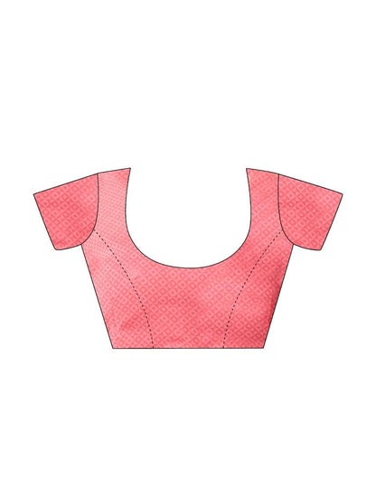 Pink Georgette Printed Saree