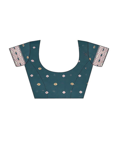 Pista Green Cotton Woven Saree