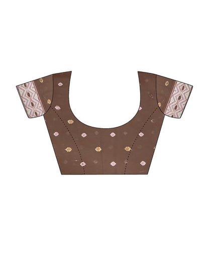 Light Yellow Cotton Woven Saree