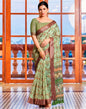 Light Green Linen Printed Saree