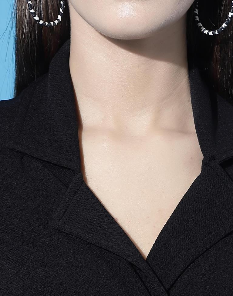 Black Knotted Collar Dress | Sudathi