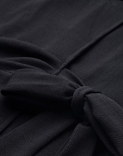 Black Knotted Collar Dress | Sudathi