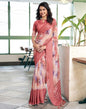 Dusty Pink Georgette Printed Saree