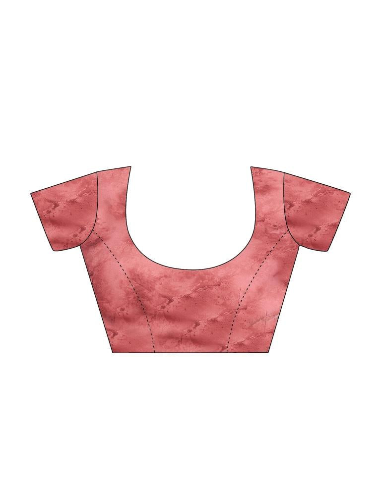 Dusty Pink Georgette Printed Saree