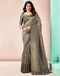 Moss Grey Silk Printed Saree