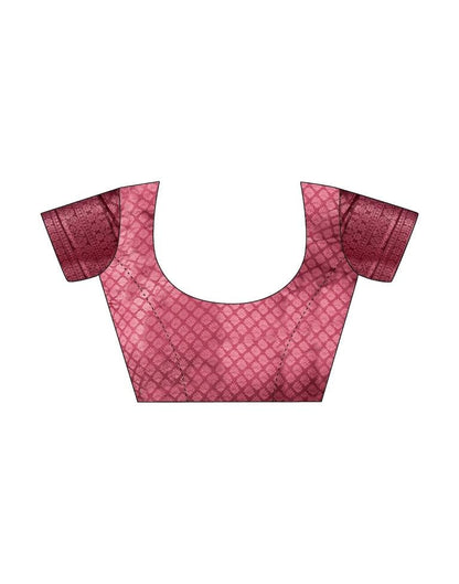 Light Pink Silk Printed Saree