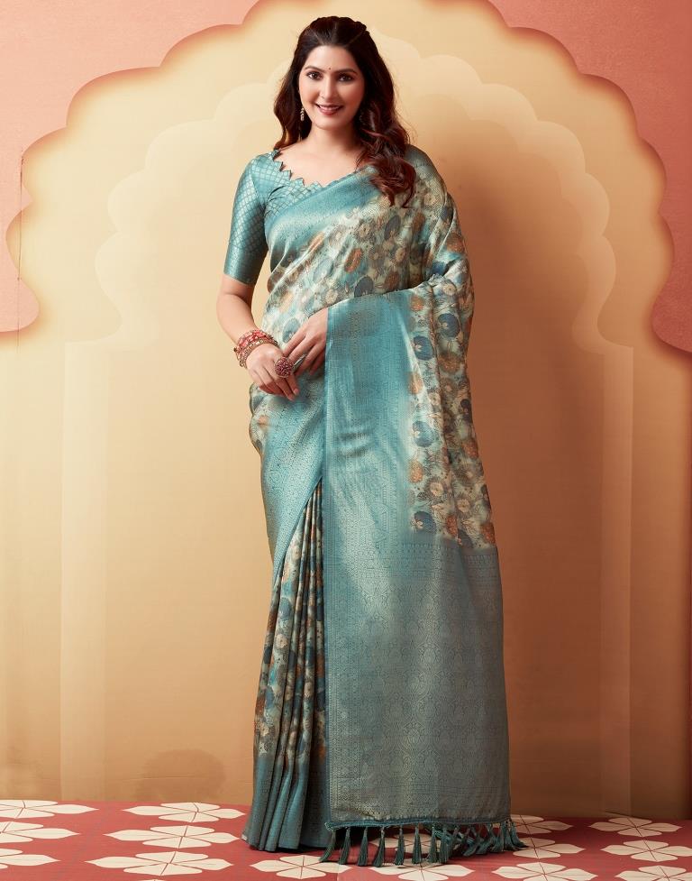 Multi Silk Printed Saree
