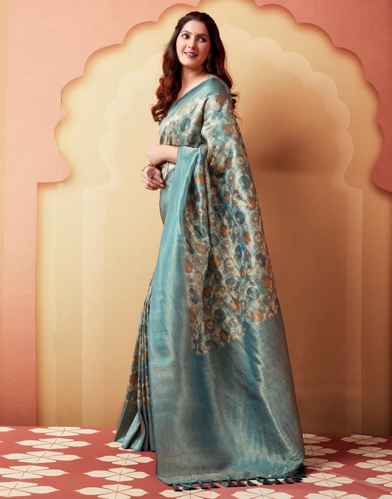 Multi Silk Printed Saree