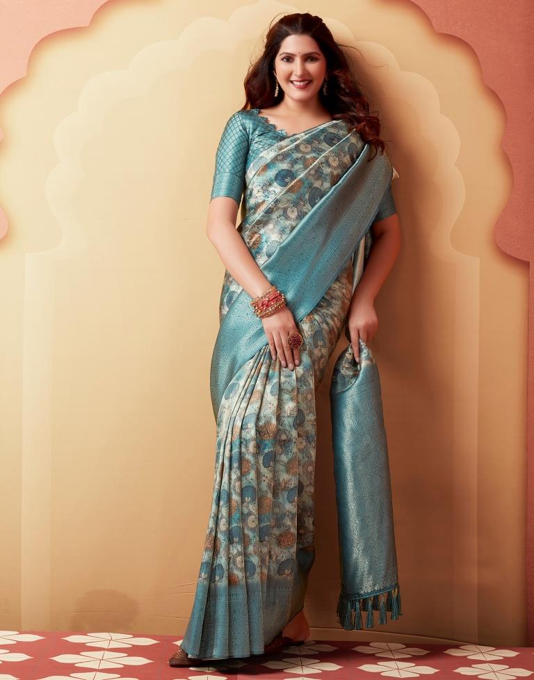 Multi Silk Printed Saree