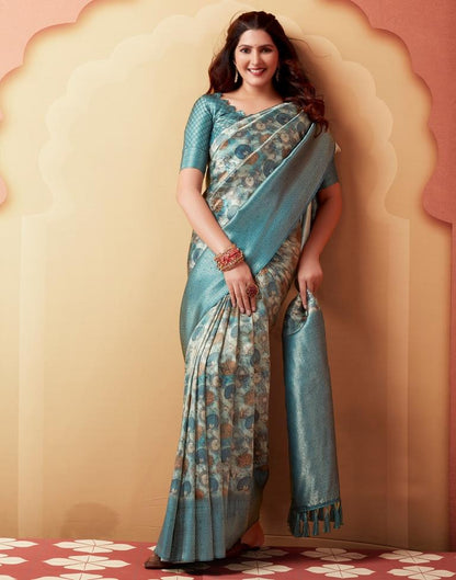 Multi Silk Printed Saree