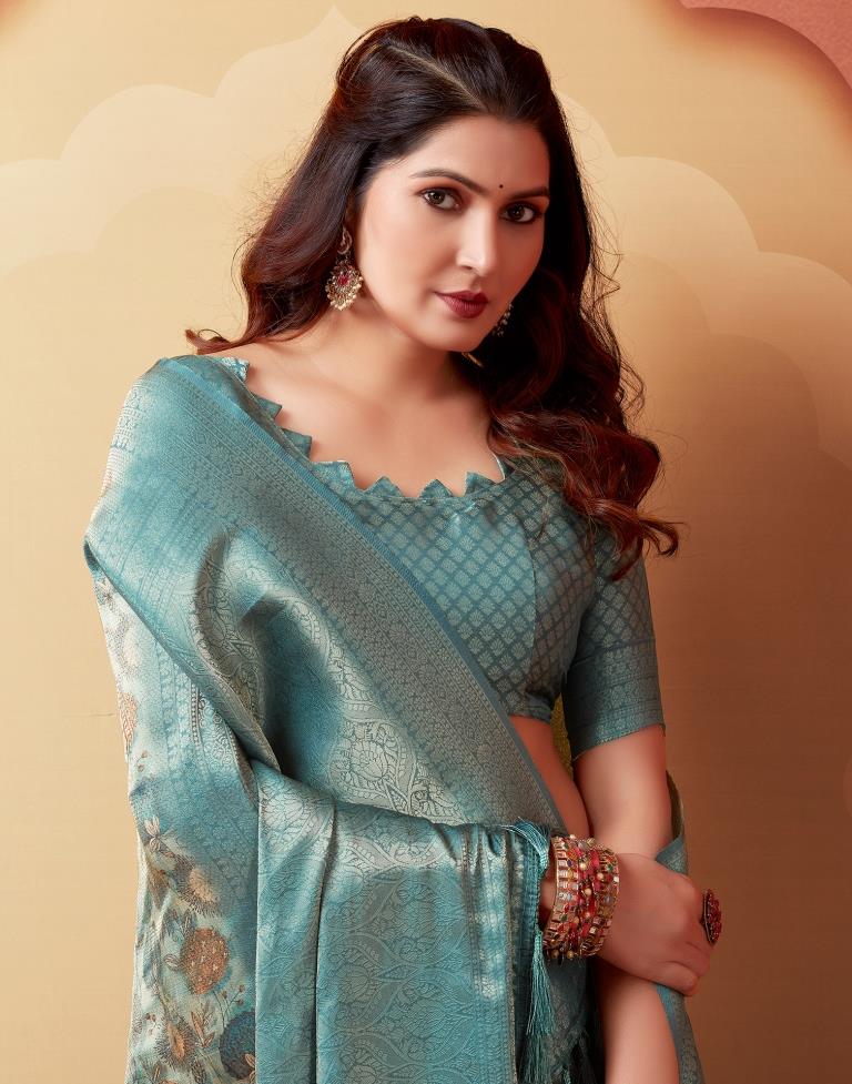 Multi Silk Printed Saree