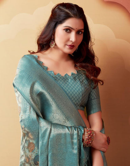 Multi Silk Printed Saree