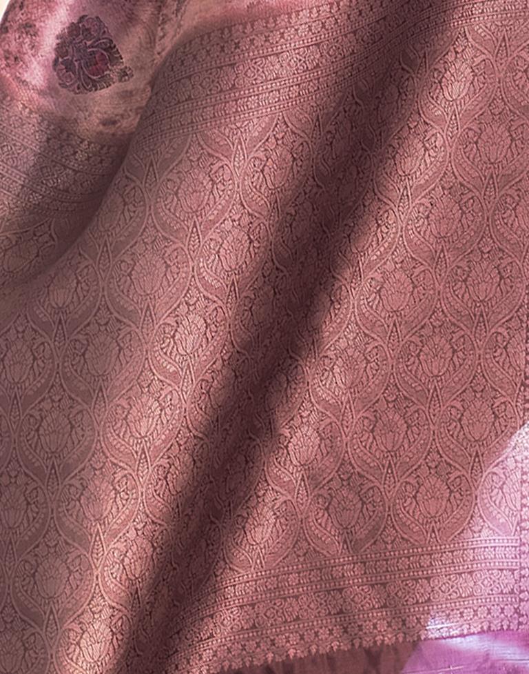 Pink Silk Printed Saree