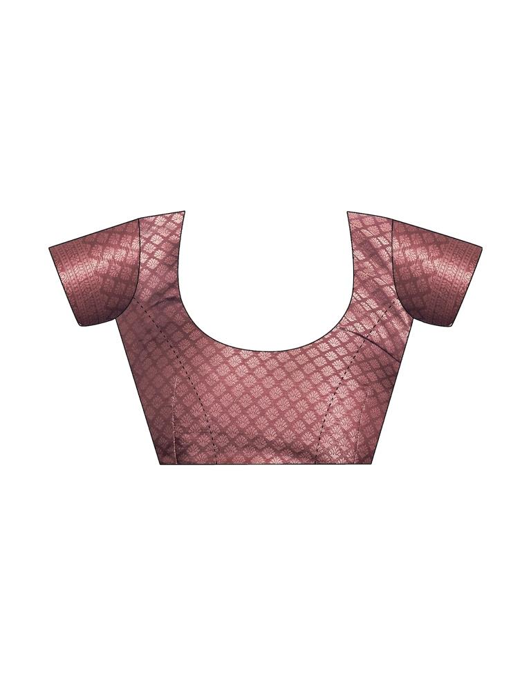 Pink Silk Printed Saree