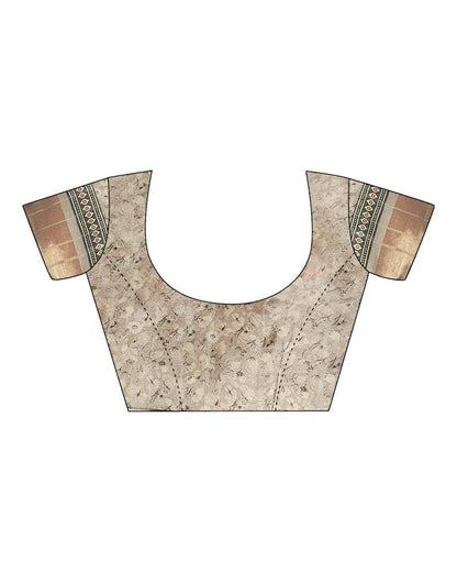 Light Beige Silk Printed Saree