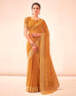 Mustard Yellow Georgette Bandhani Saree