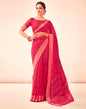Punch Pink Georgette Bandhani Saree