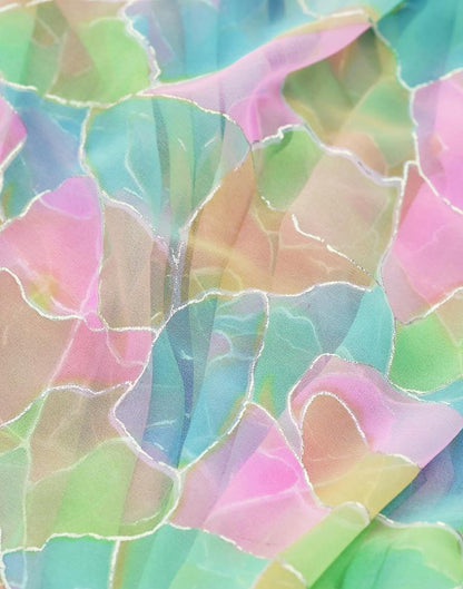 Multicoloured Georgette Printed Saree