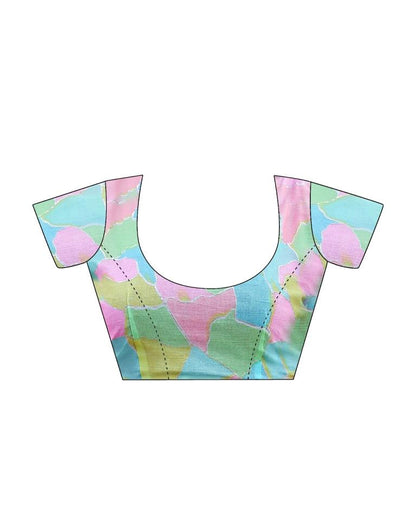 Multicoloured Georgette Printed Saree