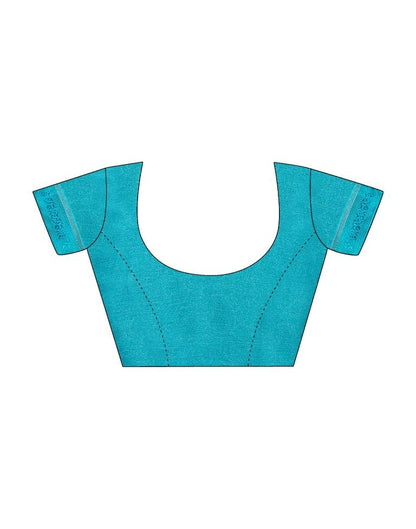 Blue Georgette Printed Saree