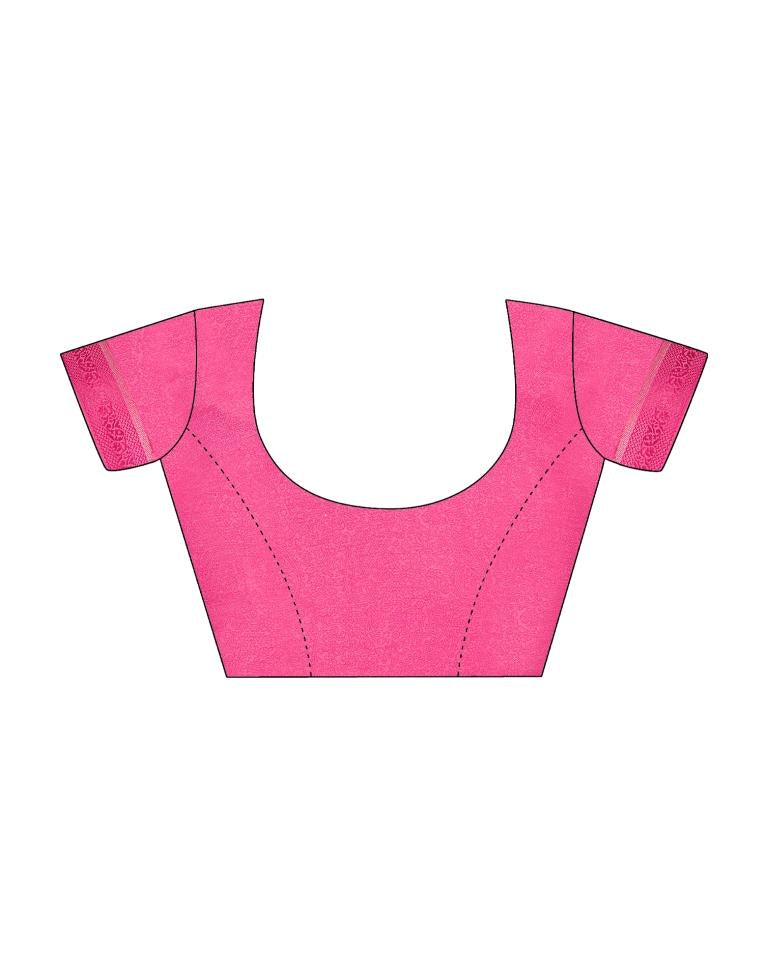 Pink Georgette Printed Saree