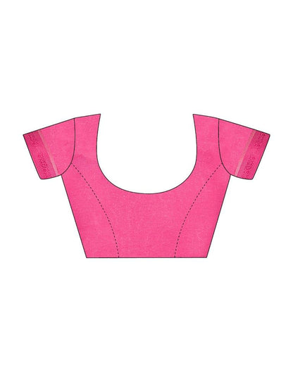 Pink Georgette Printed Saree