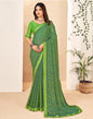 Green Georgette Printed Saree
