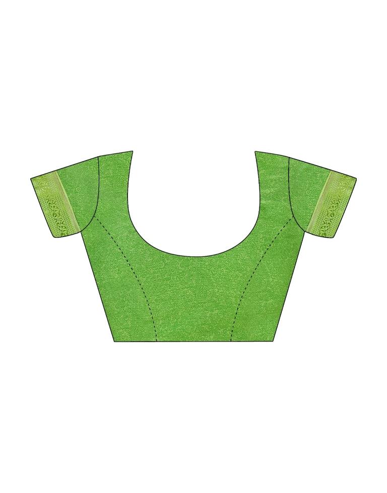 Green Georgette Printed Saree