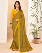Mustard Yellow Georgette Printed Saree