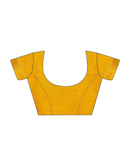 Mustard Yellow Georgette Printed Saree