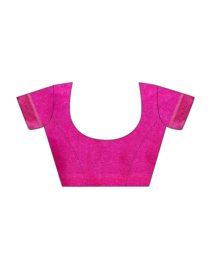 Magenta Georgette Printed Saree