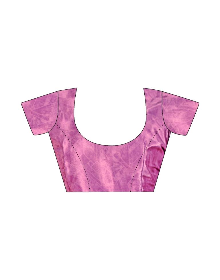 Pink Silk Printed Saree