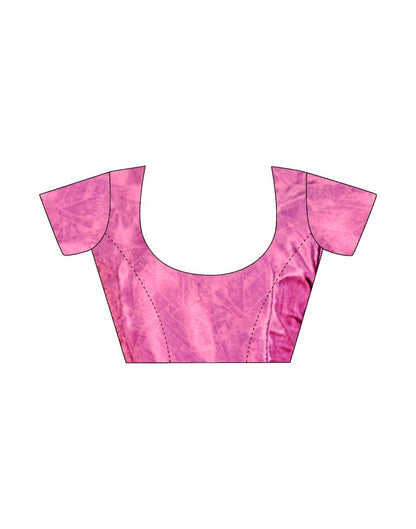 Pink Silk Printed Saree