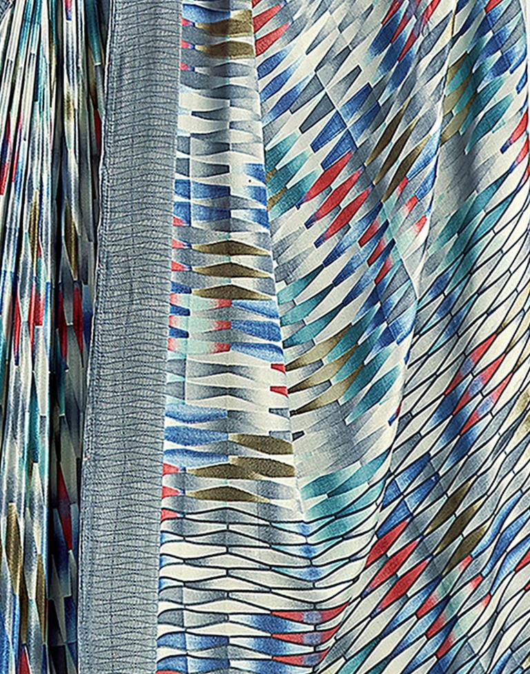 Multi Silk Printed Saree