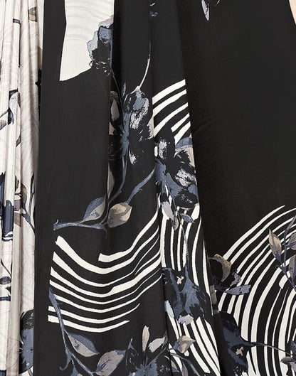 White Silk Printed Saree