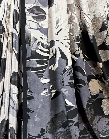 White Silk Printed Saree