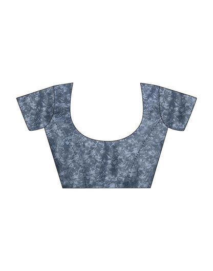 Light White Silk Printed Saree