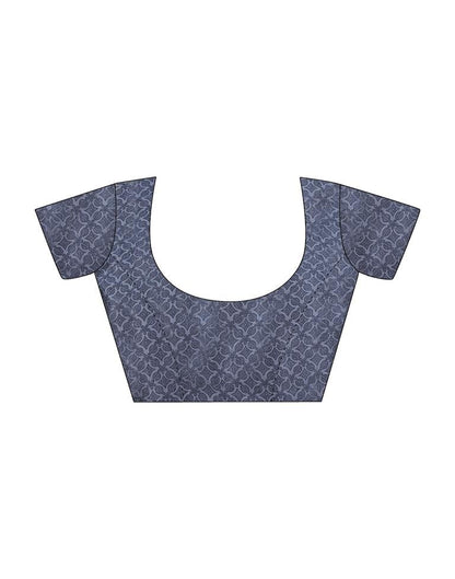 White Silk Printed Saree